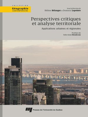 cover image of Perspectives critiques et analyse territoriale